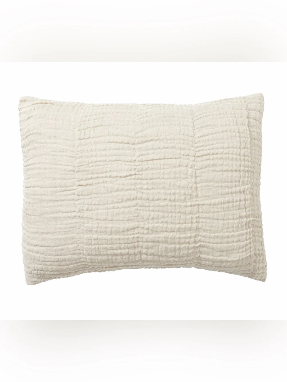 Pottery Barn Cloud Sham Set of 2 Standard Size Flax Cream NEW